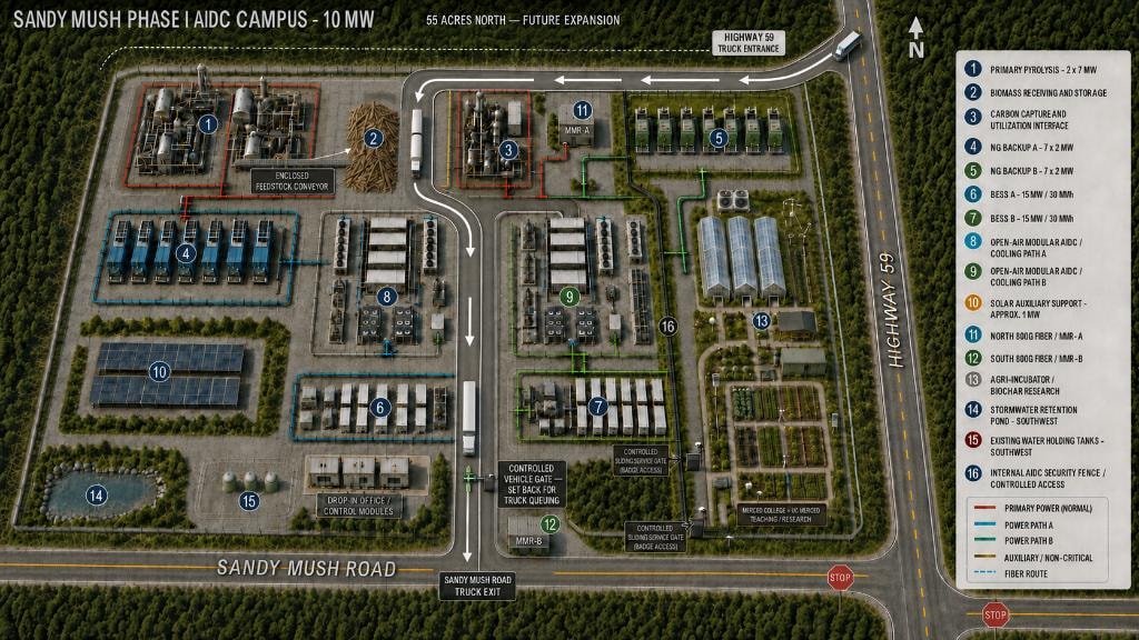 Sandy Mush Phase 1 AIDC Campus site plan
